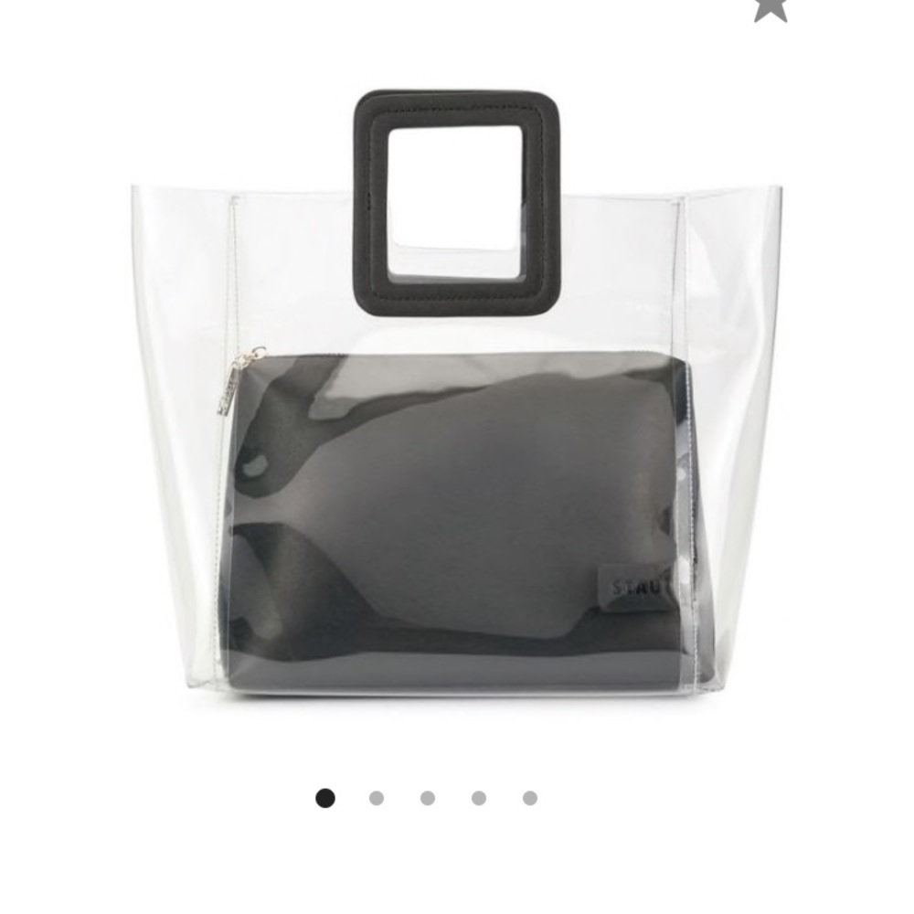 Staud black and clear Shirley bag